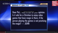Comments on Pat Robertson's Style of Christian Stigma Against Dungeons & Dragons and Role-playing games